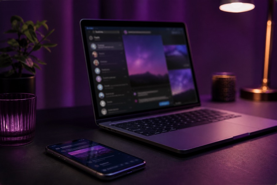 Private communication across a phone and laptop
